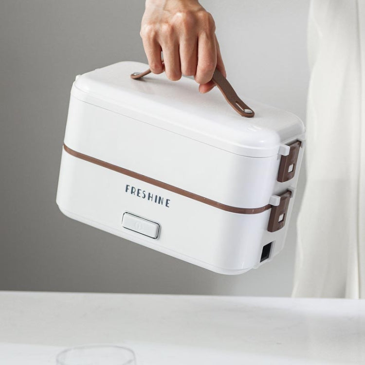 多機能電子レンジ プラグイン式電気調理 電気ランチボックス、ホワイト単層、ホワイト二層、ホワイト三層