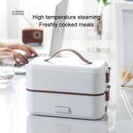 多機能電子レンジ プラグイン式電気調理 電気ランチボックス、ホワイト単層、ホワイト二層、ホワイト三層