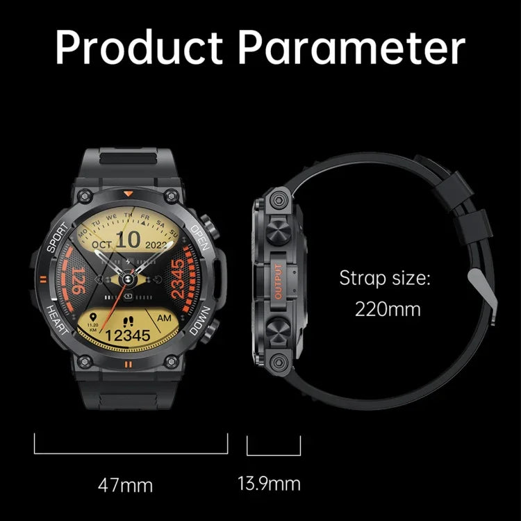 K56 Pro 1.39インチ スマートスチールストラップリストバンド、心拍数モニタリング / 血圧モニタリング対応、スチールストラップ（ブラックミラネーゼ）、スチールストラップ（ブラックスリーストレインズ）、スチールストラップ（ブラックバンブージョイント）
