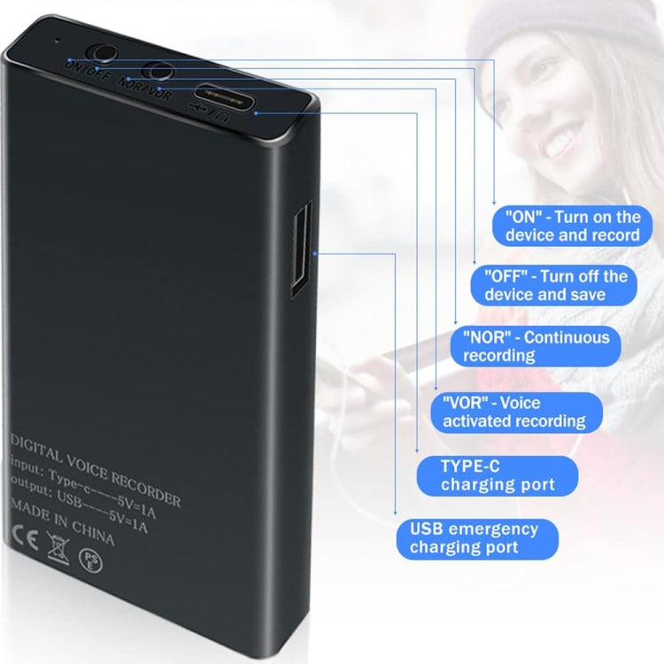 MZ006 スマートHDノイズリダクションレコーダー、16GB、32GB