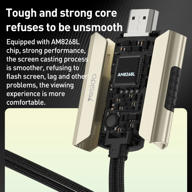 Yesido HM13 2m 8ピンからHDMI 1080P HDTVアダプターケーブル、HM13
