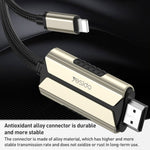 Yesido HM13 2m 8ピンからHDMI 1080P HDTVアダプターケーブル、HM13