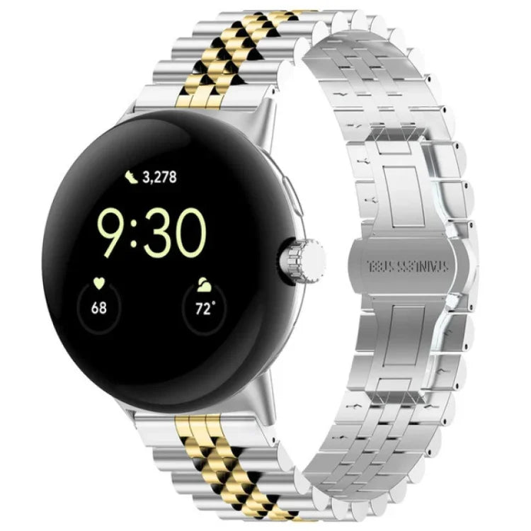 セブンビーズステンレススチールメタルウォッチバンド Google Pixel Watch 4 / 3 / 2 / 1 41mm用