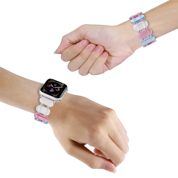 ストレッチレジンウォッチバンド、Apple Watch Series 8 41mm用、Apple Watch Series 8 45mm用、Apple Watch SE 2022 40mm用、Apple Watch SE 2022 44mm用、Apple Watch Series 7 41mm用、Apple Watch Series 7 45mm用