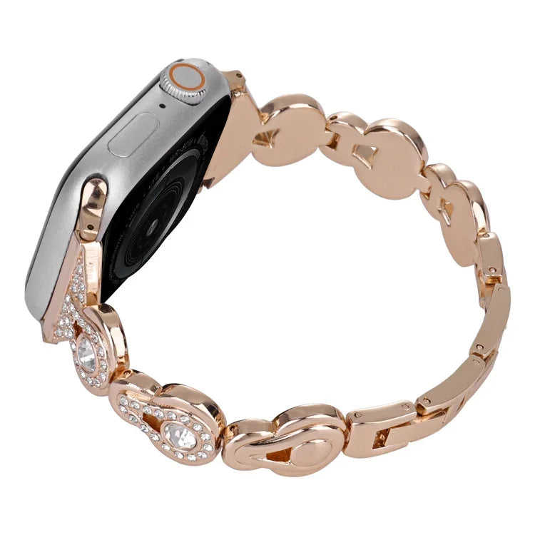 ヒョウタンダイヤモンドメタルウォッチバンド、Apple Watch Series 4 44mm用、Apple Watch Series 4 40mm用、Apple Watch Series 3 38mm用、Apple Watch Series 3 42mm用、Apple Watch Series 2 42mm用、Apple Watch Series 2 38mm用、Apple Watch 42mm用
