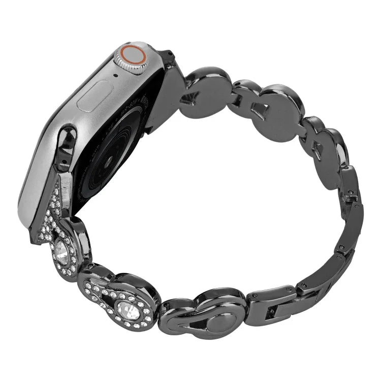 ヒョウタンダイヤモンドメタルウォッチバンド、Apple Watch Series 4 44mm用、Apple Watch Series 4 40mm用、Apple Watch Series 3 38mm用、Apple Watch Series 3 42mm用、Apple Watch Series 2 42mm用、Apple Watch Series 2 38mm用、Apple Watch 42mm用