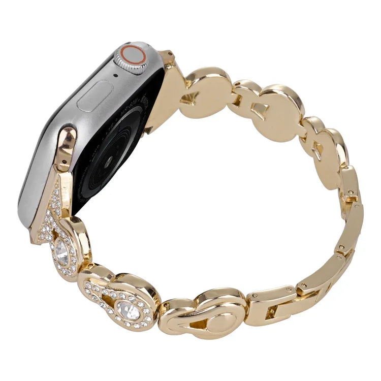 ヒョウタンダイヤモンドメタルウォッチバンド、Apple Watch Series 4 44mm用、Apple Watch Series 4 40mm用、Apple Watch Series 3 38mm用、Apple Watch Series 3 42mm用、Apple Watch Series 2 42mm用、Apple Watch Series 2 38mm用、Apple Watch 42mm用
