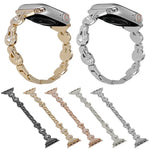 ヒョウタンダイヤモンドメタルウォッチバンド、Apple Watch Series 4 44mm用、Apple Watch Series 4 40mm用、Apple Watch Series 3 38mm用、Apple Watch Series 3 42mm用、Apple Watch Series 2 42mm用、Apple Watch Series 2 38mm用、Apple Watch 42mm用