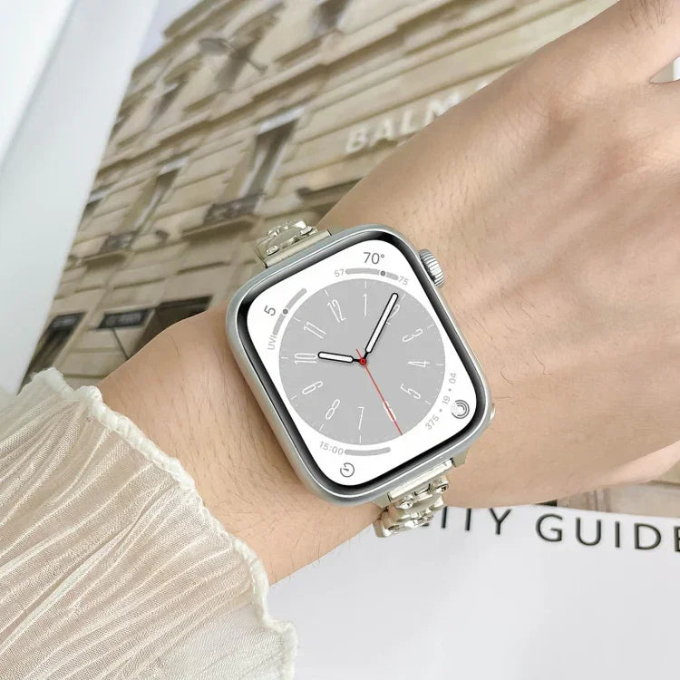 メタルダイヤモンドベアチェーンウォッチバンド、Apple Watch Series 4 44mm用、Apple Watch Series 4 40mm用、Apple Watch Series 3 38mm用、Apple Watch Series 3 42mm用、Apple Watch Series 2 42mm用、Apple Watch Series 2 38mm用、Apple Watch 42mm用