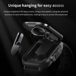 D8 2.01インチ 2-in-1 Bluetoothイヤホン シリコンバンド スマートウォッチ、健康モニタリング / NFC対応、シリコンバンド（ブラック）、シリコンバンド（ベージュ）