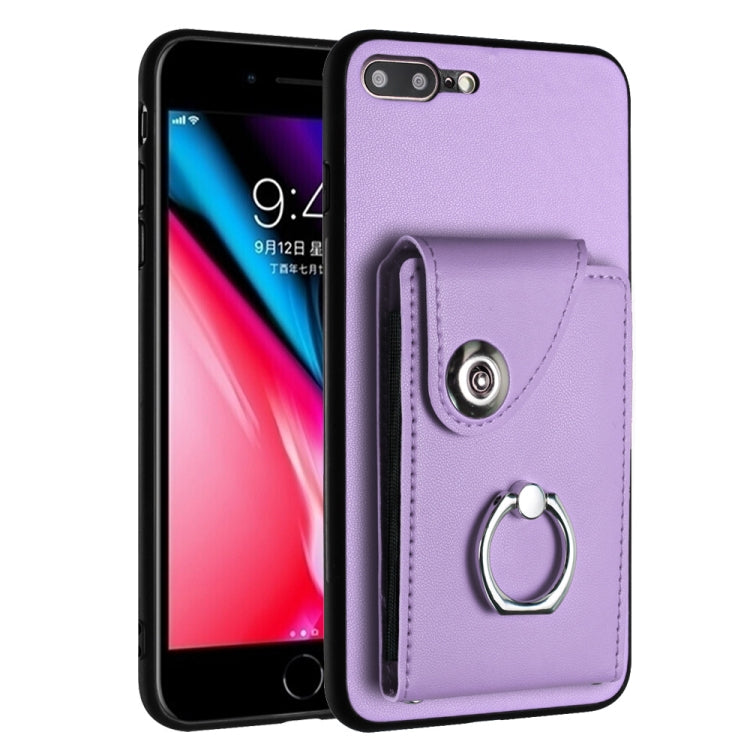 オルガンカードバッグリングホルダースマホケース、iPhone 8 Plus / 7 Plus用