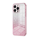グラデーショングリッターパウダー電気めっきスマホケース、iPhone 16 Pro用、iPhone 16 Plus用、iPhone 16用、iPhone 15 Pro Max用、iPhone 15 Pro用、iPhone 15 Plus用