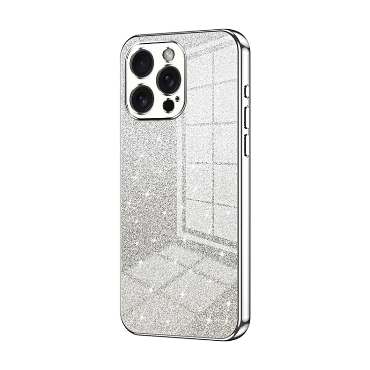 グラデーショングリッターパウダー電気めっきスマホケース、iPhone 16 Pro用、iPhone 16 Plus用、iPhone 16用、iPhone 15 Pro Max用、iPhone 15 Pro用、iPhone 15 Plus用