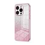 グラデーショングリッターパウダー電気めっきスマホケース、iPhone 16 Pro用、iPhone 16 Plus用、iPhone 16用、iPhone 15 Pro Max用、iPhone 15 Pro用、iPhone 15 Plus用