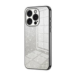 グラデーショングリッターパウダー電気めっきスマホケース、iPhone 16 Pro用、iPhone 16 Plus用、iPhone 16用、iPhone 15 Pro Max用、iPhone 15 Pro用、iPhone 15 Plus用