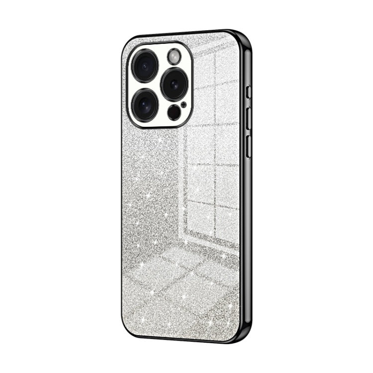 グラデーショングリッターパウダー電気めっきスマホケース、iPhone 16 Pro用、iPhone 16 Plus用、iPhone 16用、iPhone 15 Pro Max用、iPhone 15 Pro用、iPhone 15 Plus用