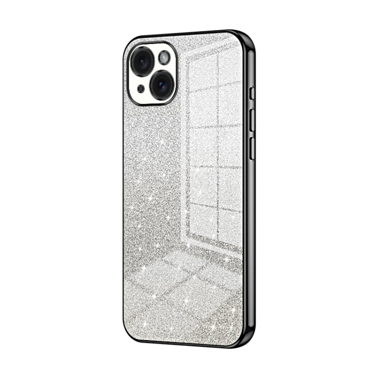 グラデーショングリッターパウダー電気めっきスマホケース、iPhone 16 Pro用、iPhone 16 Plus用、iPhone 16用、iPhone 15 Pro Max用、iPhone 15 Pro用、iPhone 15 Plus用