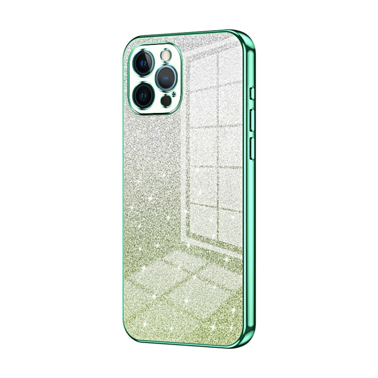 グラデーショングリッターパウダー電気めっきスマホケース、iPhone 11 Pro Max用、iPhone 11用、iPhone 11 Pro用、iPhone X / XS用、iPhone XR用、iPhone XS Max用