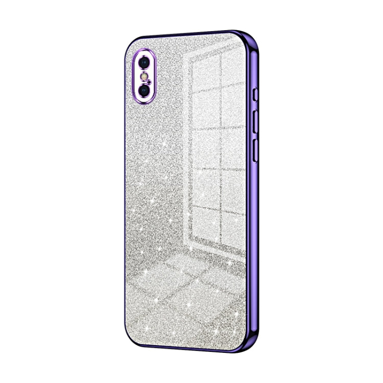 グラデーショングリッターパウダー電気めっきスマホケース、iPhone 11 Pro Max用、iPhone 11用、iPhone 11 Pro用、iPhone X / XS用、iPhone XR用、iPhone XS Max用