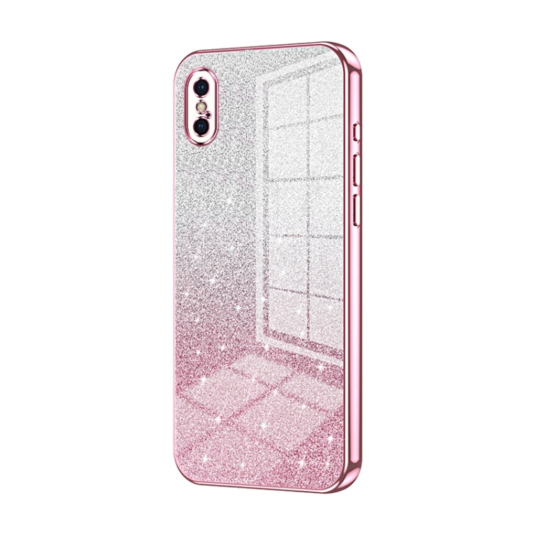 グラデーショングリッターパウダー電気めっきスマホケース、iPhone 11 Pro Max用、iPhone 11用、iPhone 11 Pro用、iPhone X / XS用、iPhone XR用、iPhone XS Max用