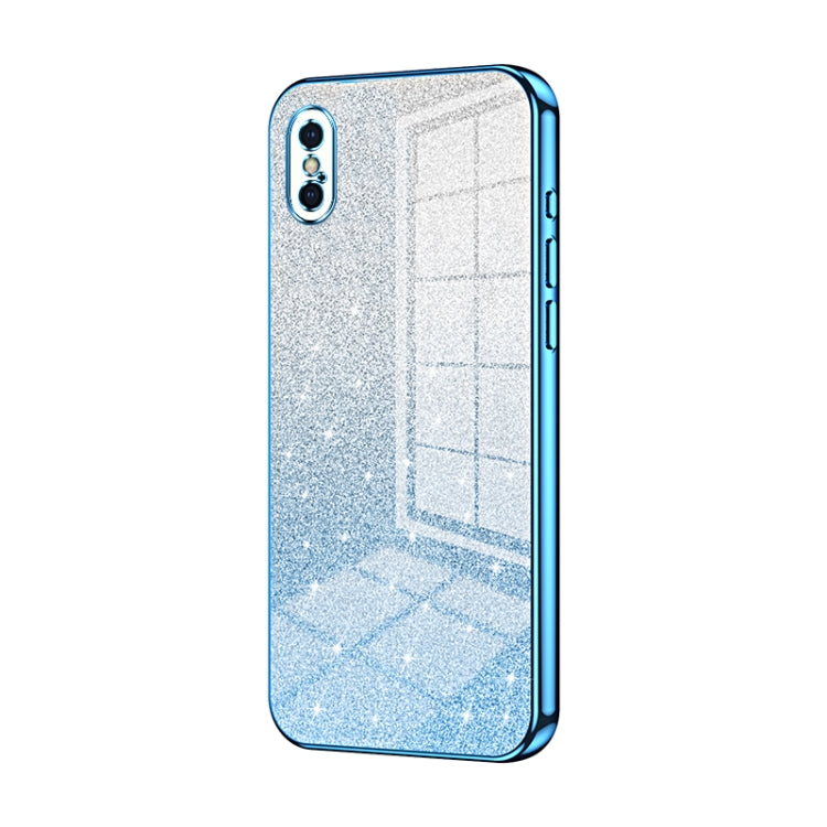 グラデーショングリッターパウダー電気めっきスマホケース、iPhone 11 Pro Max用、iPhone 11用、iPhone 11 Pro用、iPhone X / XS用、iPhone XR用、iPhone XS Max用