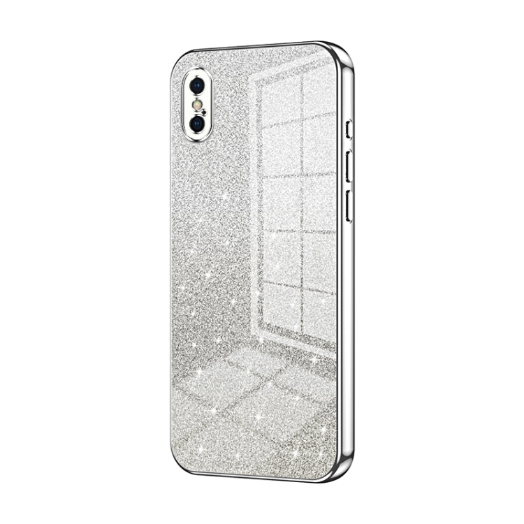 グラデーショングリッターパウダー電気めっきスマホケース、iPhone 11 Pro Max用、iPhone 11用、iPhone 11 Pro用、iPhone X / XS用、iPhone XR用、iPhone XS Max用