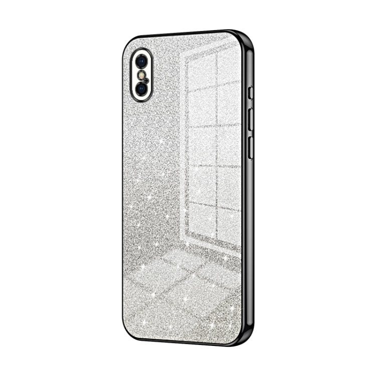 グラデーショングリッターパウダー電気めっきスマホケース、iPhone 11 Pro Max用、iPhone 11用、iPhone 11 Pro用、iPhone X / XS用、iPhone XR用、iPhone XS Max用