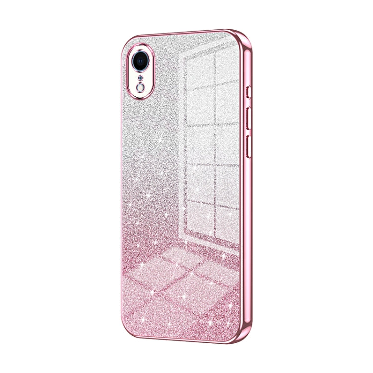 グラデーショングリッターパウダー電気めっきスマホケース、iPhone 11 Pro Max用、iPhone 11用、iPhone 11 Pro用、iPhone X / XS用、iPhone XR用、iPhone XS Max用