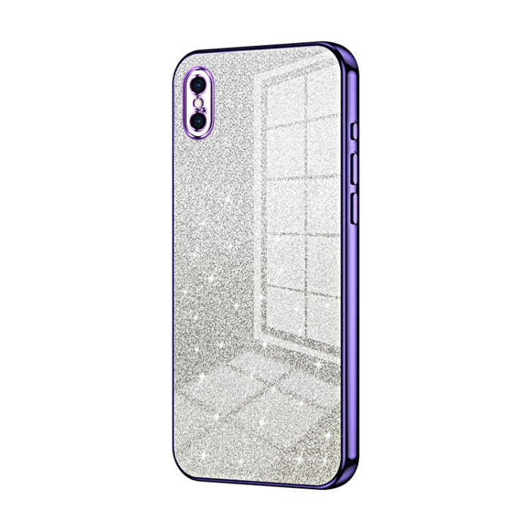 グラデーショングリッターパウダー電気めっきスマホケース、iPhone 11 Pro Max用、iPhone 11用、iPhone 11 Pro用、iPhone X / XS用、iPhone XR用、iPhone XS Max用