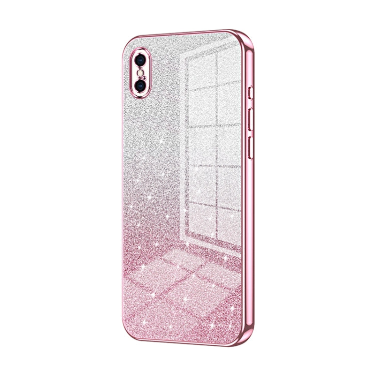 グラデーショングリッターパウダー電気めっきスマホケース、iPhone 11 Pro Max用、iPhone 11用、iPhone 11 Pro用、iPhone X / XS用、iPhone XR用、iPhone XS Max用