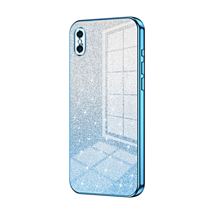 グラデーショングリッターパウダー電気めっきスマホケース、iPhone 11 Pro Max用、iPhone 11用、iPhone 11 Pro用、iPhone X / XS用、iPhone XR用、iPhone XS Max用
