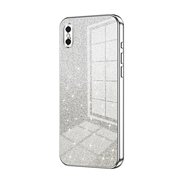 グラデーショングリッターパウダー電気めっきスマホケース、iPhone 11 Pro Max用、iPhone 11用、iPhone 11 Pro用、iPhone X / XS用、iPhone XR用、iPhone XS Max用