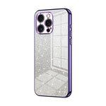 グラデーショングリッターパウダー電気めっきスマホケース、iPhone 17e / 16e用、iPhone 17 Pro Max用、iPhone 17 Pro用、iPhone 17用、iPhone Air用、iPhone 16 Pro Max用