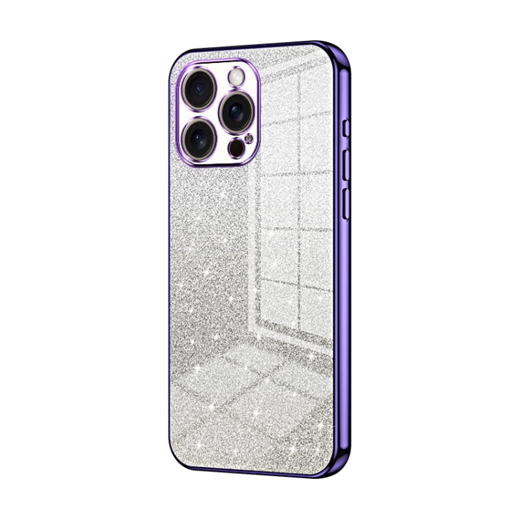 グラデーショングリッターパウダー電気めっきスマホケース、iPhone 17e / 16e用、iPhone 17 Pro Max用、iPhone 17 Pro用、iPhone 17用、iPhone Air用、iPhone 16 Pro Max用