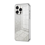 グラデーショングリッターパウダー電気めっきスマホケース、iPhone 17e / 16e用、iPhone 17 Pro Max用、iPhone 17 Pro用、iPhone 17用、iPhone Air用、iPhone 16 Pro Max用