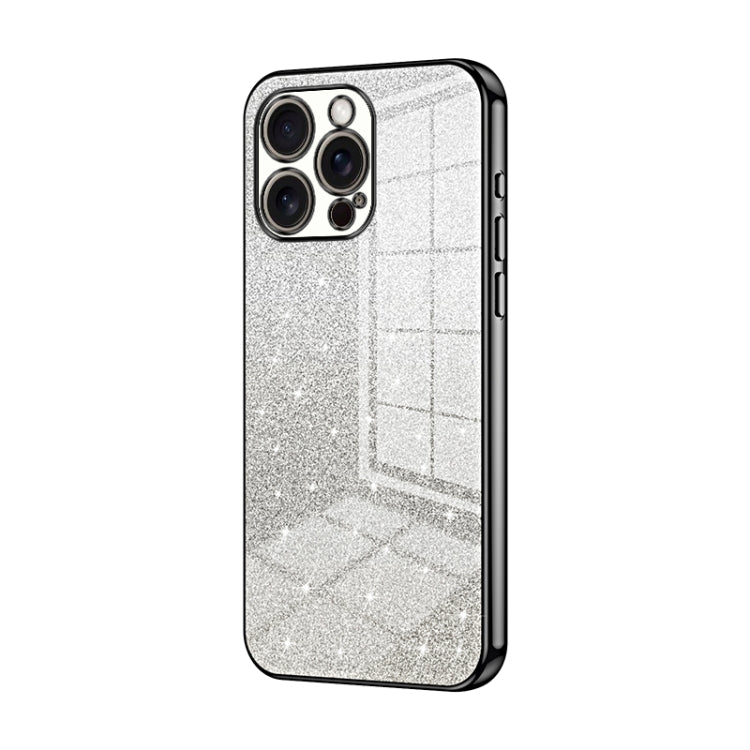 グラデーショングリッターパウダー電気めっきスマホケース、iPhone 17e / 16e用、iPhone 17 Pro Max用、iPhone 17 Pro用、iPhone 17用、iPhone Air用、iPhone 16 Pro Max用