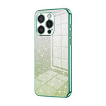 グラデーショングリッターパウダー電気めっきスマホケース、iPhone 16 Pro用、iPhone 16 Plus用、iPhone 16用、iPhone 15 Pro Max用、iPhone 15 Pro用、iPhone 15 Plus用