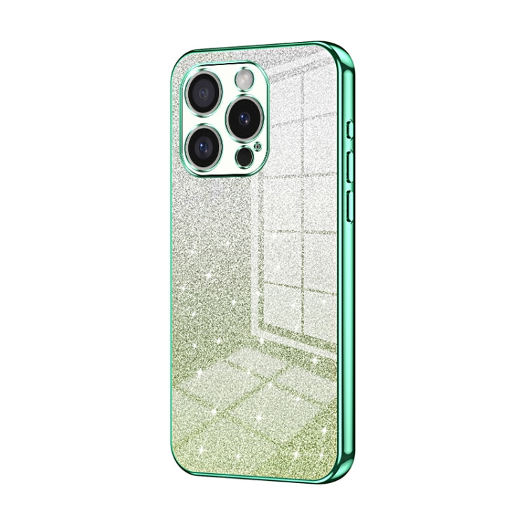 グラデーショングリッターパウダー電気めっきスマホケース、iPhone 16 Pro用、iPhone 16 Plus用、iPhone 16用、iPhone 15 Pro Max用、iPhone 15 Pro用、iPhone 15 Plus用