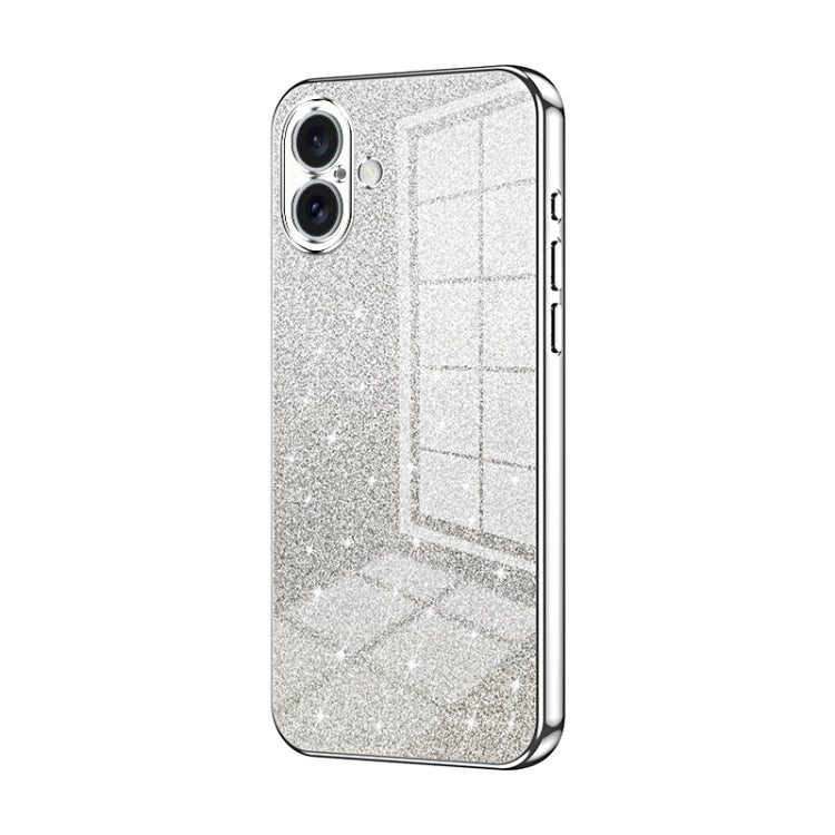 グラデーショングリッターパウダー電気めっきスマホケース、iPhone 16 Pro用、iPhone 16 Plus用、iPhone 16用、iPhone 15 Pro Max用、iPhone 15 Pro用、iPhone 15 Plus用