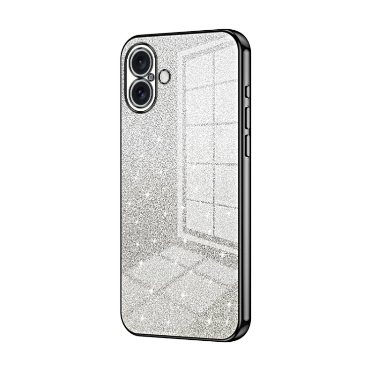 グラデーショングリッターパウダー電気めっきスマホケース、iPhone 16 Pro用、iPhone 16 Plus用、iPhone 16用、iPhone 15 Pro Max用、iPhone 15 Pro用、iPhone 15 Plus用