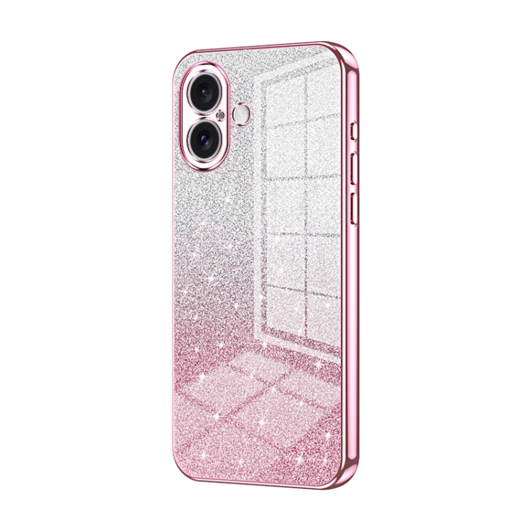 グラデーショングリッターパウダー電気めっきスマホケース、iPhone 16 Pro用、iPhone 16 Plus用、iPhone 16用、iPhone 15 Pro Max用、iPhone 15 Pro用、iPhone 15 Plus用