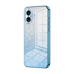 グラデーショングリッターパウダー電気めっきスマホケース、iPhone 16 Pro用、iPhone 16 Plus用、iPhone 16用、iPhone 15 Pro Max用、iPhone 15 Pro用、iPhone 15 Plus用