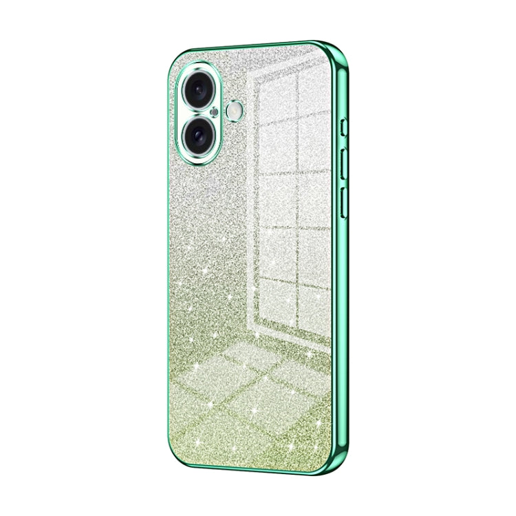 グラデーショングリッターパウダー電気めっきスマホケース、iPhone 16 Pro用、iPhone 16 Plus用、iPhone 16用、iPhone 15 Pro Max用、iPhone 15 Pro用、iPhone 15 Plus用