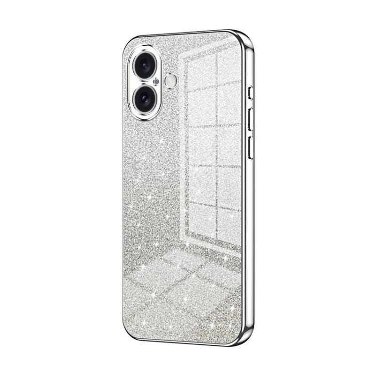 グラデーショングリッターパウダー電気めっきスマホケース、iPhone 16 Pro用、iPhone 16 Plus用、iPhone 16用、iPhone 15 Pro Max用、iPhone 15 Pro用、iPhone 15 Plus用