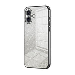 グラデーショングリッターパウダー電気めっきスマホケース、iPhone 16 Pro用、iPhone 16 Plus用、iPhone 16用、iPhone 15 Pro Max用、iPhone 15 Pro用、iPhone 15 Plus用