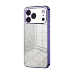 グラデーショングリッターパウダー電気めっきスマホケース、iPhone 17e / 16e用、iPhone 17 Pro Max用、iPhone 17 Pro用、iPhone 17用、iPhone Air用、iPhone 16 Pro Max用