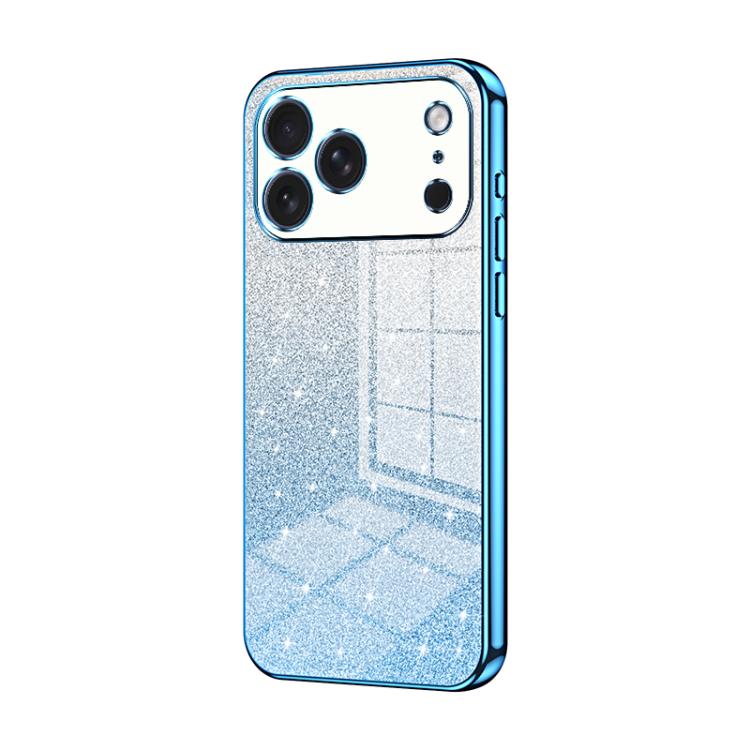 グラデーショングリッターパウダー電気めっきスマホケース、iPhone 17e / 16e用、iPhone 17 Pro Max用、iPhone 17 Pro用、iPhone 17用、iPhone Air用、iPhone 16 Pro Max用