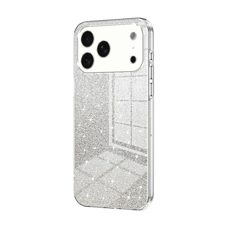 グラデーショングリッターパウダー電気めっきスマホケース、iPhone 17e / 16e用、iPhone 17 Pro Max用、iPhone 17 Pro用、iPhone 17用、iPhone Air用、iPhone 16 Pro Max用