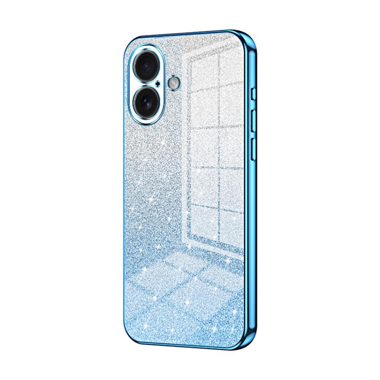 グラデーショングリッターパウダー電気めっきスマホケース、iPhone 17e / 16e用、iPhone 17 Pro Max用、iPhone 17 Pro用、iPhone 17用、iPhone Air用、iPhone 16 Pro Max用