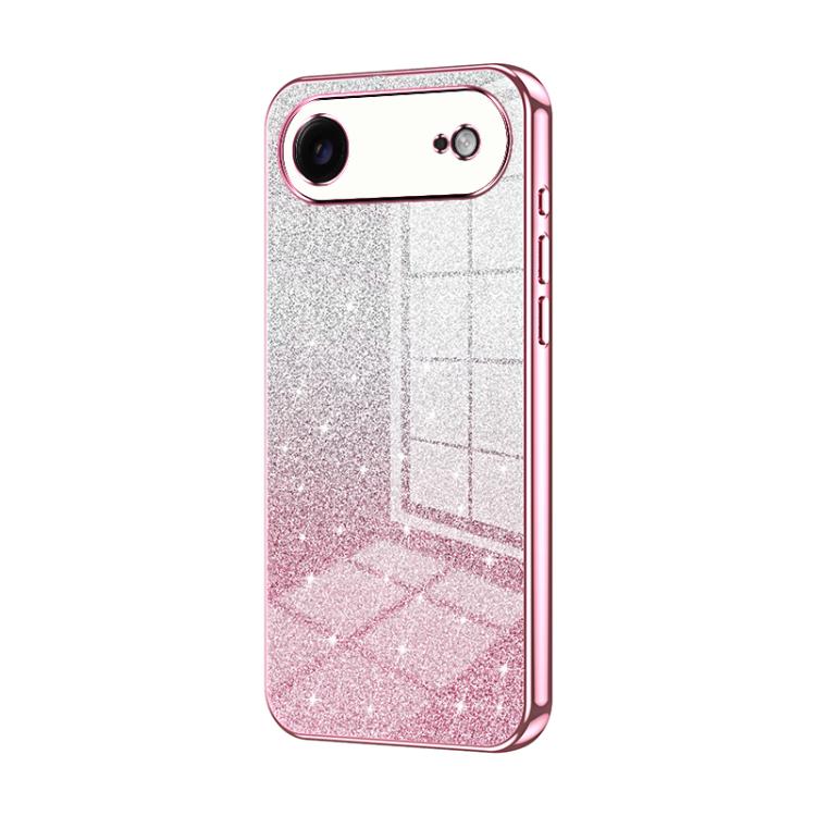 グラデーショングリッターパウダー電気めっきスマホケース、iPhone 17e / 16e用、iPhone 17 Pro Max用、iPhone 17 Pro用、iPhone 17用、iPhone Air用、iPhone 16 Pro Max用